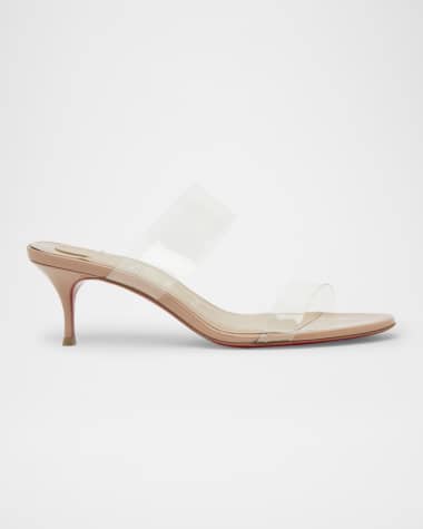 Christian Louboutin Just Nothing Clear Red Sole Slide Sandals