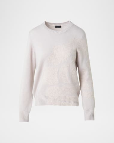 Akris Anemone Boucle Cashmere-Silk Knit Sweater