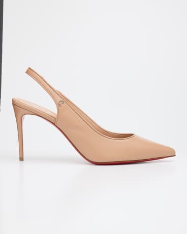 Christian Louboutin Sporty Kate Leather Red Sole Slingback Pumps