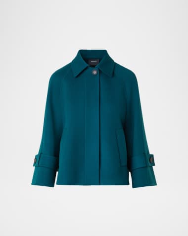 Akris Alisa Cashmere Double-Face A-Line Jacket
