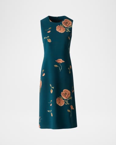 Akris Anemone Double Face Cashmere-Blend Dress