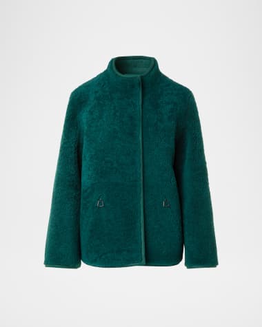 Akris Dru Reversible Shearling and Leather Jacket