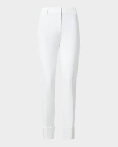 Akris Maxima Cotton Denim Stretch Cropped Pants