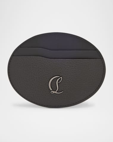 Christian Louboutin Men's Mooncrest Galet Leather Card Holder