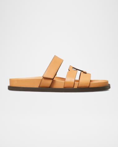 Tory Burch Ines Sport Leather Slide Sandals