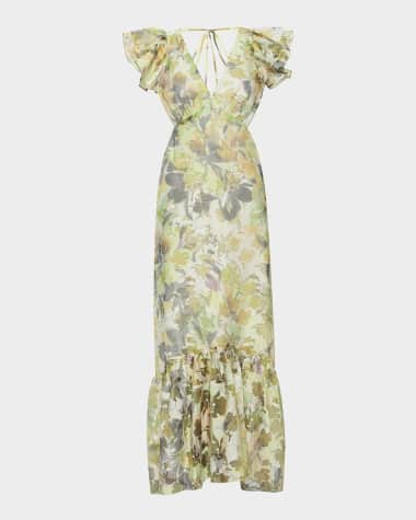MISA Los Angeles Septima Backless Midi Dress