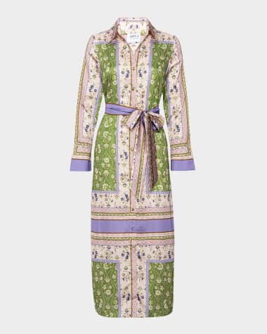 MISA Los Angeles Griselda Belted Midi Dress
