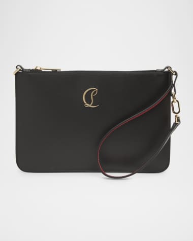 Christian Louboutin Loubi54 Flat Leather Pouch Bag