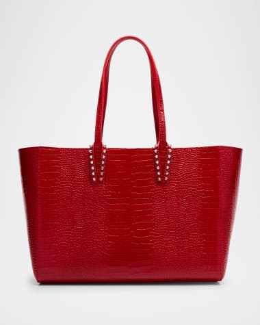 Christian Louboutin Cabata Mini Tote Bag in Leather with Spikes
