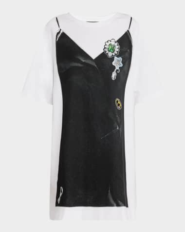 Marc Jacobs Trompe LOeil Print Mini T-Shirt Dress