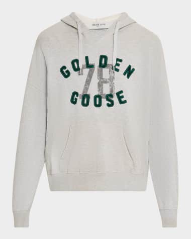 Golden Goose Men's Journey Vintage Logo Hoodie