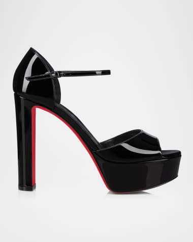 Christian Louboutin Sandaloo Patent Red Sole Platform Sandals