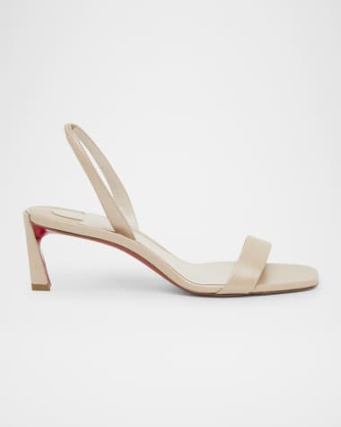Christian Louboutin Condora Leather Red Sole Slingback Sandals