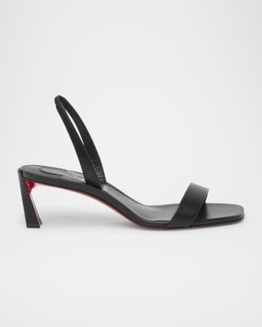 Christian Louboutin Condora Leather Red Sole Slingback Sandals