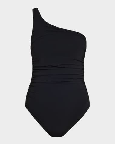 Karla Colletto Ruched Asymmetric One-Piece Swimsuit