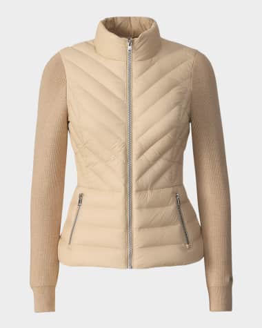 Soia & Kyo Lightweight Down Mixed Media Jacket
