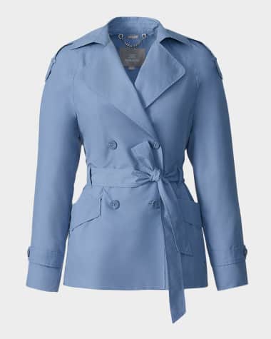 Soia & Kyo Ultra-Lightweight Packable Short Trench Coat