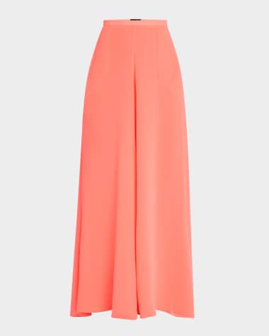 LAPOINTE Wide Leg Georgette Pants