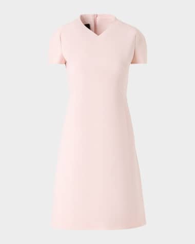 Akris Double-Face Cotton-Silk A-Line Dress