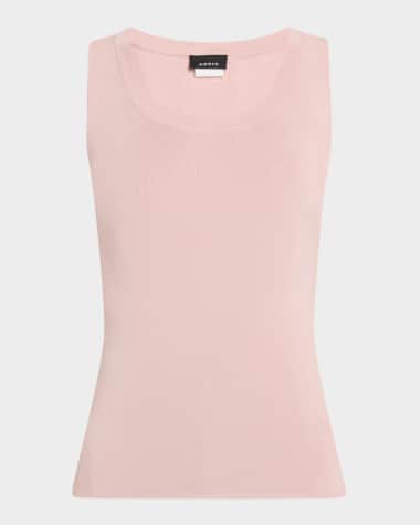 Akris Fitted Silk-Stretch Tank Top