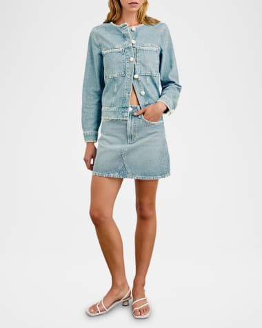 V-Neck Hardware One-Piece Swimsuit
