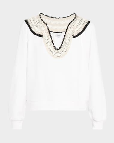 Rails Sava Crochet-Trim Sweatshirt
