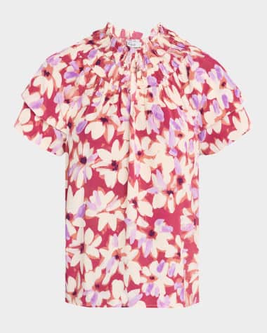 Rails Kamila Flutter-Sleeve Blouse