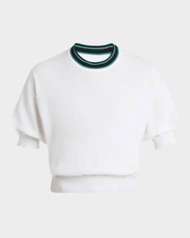 Plan C Short-Sleeve Knit Sweater