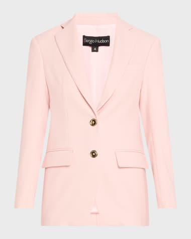 Sergio Hudson Single-Breasted Wool Blazer