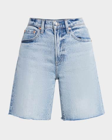 PISTOLA Kaylee Frayed Denim Shorts