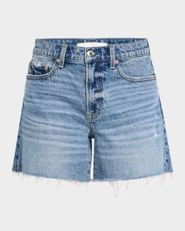 PISTOLA Kennedy Cut-Off Denim Shorts