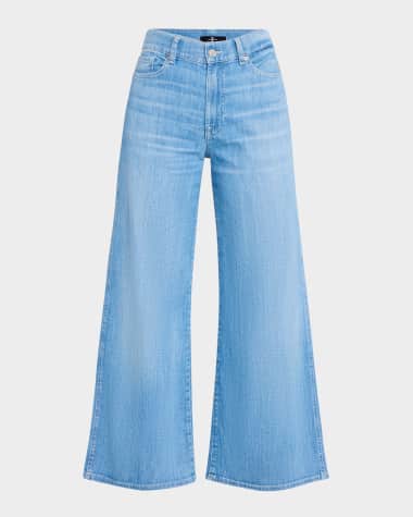 7 for all mankind Lotta Wide-Leg Cropped Jeans