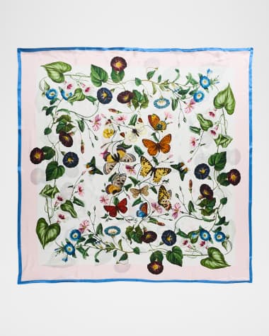 St. Piece Adeline Floral-Print Silk Scarf