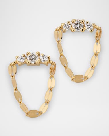 LANA Solo Blake Draping Diamond Stud Earrings