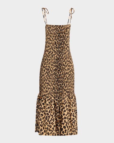 SIMONMILLER Canto Smocked Poplin Dress