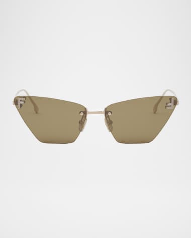 Fendi FE4160US Cat-Eye Crystalized Logo Sunglasses