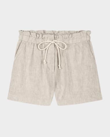 Rails Foster Paperbag Linen Shorts