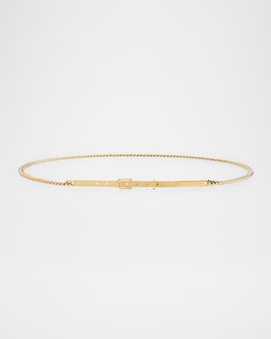 Toteme 18K Gold-Plated Brass Skinny Belt