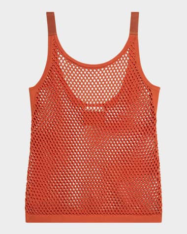 Helmut Lang Scoop-Neck Mesh Tank Top