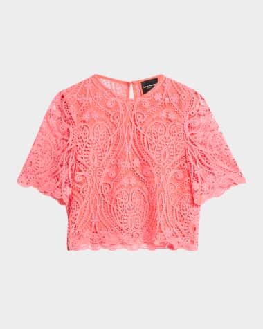 Le Superbe Rosey Lace Short-Sleeve Tee