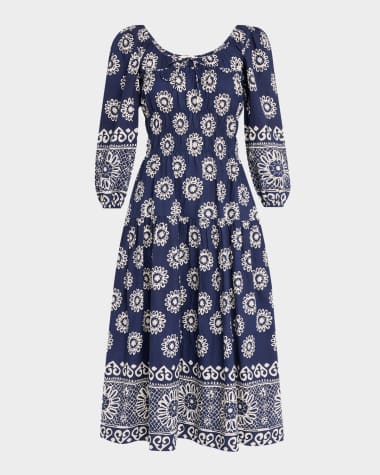 LOVE THE LABEL Orla Scoop-Neck Midi Dress