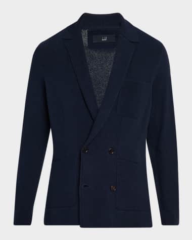dunhill Men's 7GG Cotton Double-Breasted Blazer