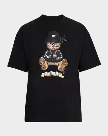 Domrebel Men's NY Bear Graphic T-Shirt