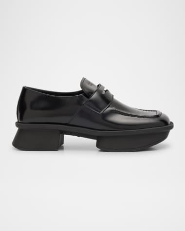 Prada Re-Edition Brushed Leather Penny Loafers