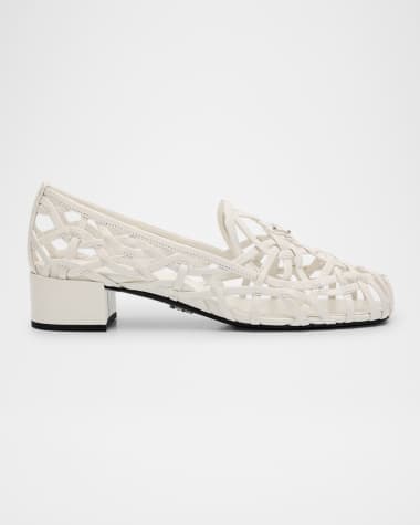 Prada Modellerie Napa Leather Cutout Pumps