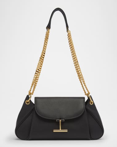 TOM FORD Tara Chain Shoulder Bag in Grain Leather