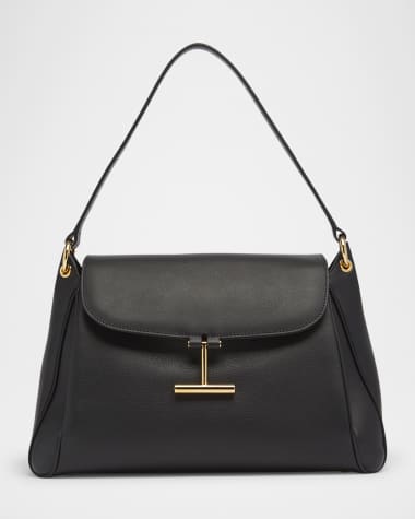 TOM FORD Tara Flap Shoulder Bag in Grain Leather