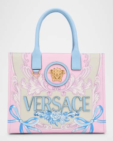 Versace La Medusa Small Barocco-Print Canvas Tote Bag