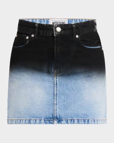 Moschino Jeans Denim Shadow Mini Skirt