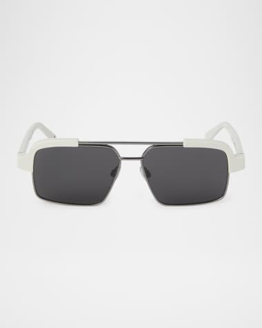 Palm Angels Men's Panorama Acetate and Metal Rectangle Sunglasses